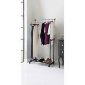 Assorted Items To Include Space Ways 2 Arm Expandable Garment Rail, Stainless Steel Eyelet Curtain