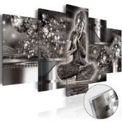 Boxed Silver Serenity Graphic Art Multi Print RRP £280 (18352) (Pictures Are For Illustration