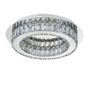 Boxed Stainless Steel Single Light LED Ceiling Light RRP £85 (15491) (Pictures For Illustration