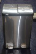 House By John Lewis Stainless Steel Twin Compartment Pedal Bin RRP £85 (892750) (Pictures Are For