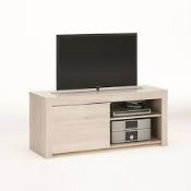 Boxed Malvern 1 Door Acacia Wooden Tv Stand RRP £145 (479062) (Dimensions 119x41.9x51.10cm) (