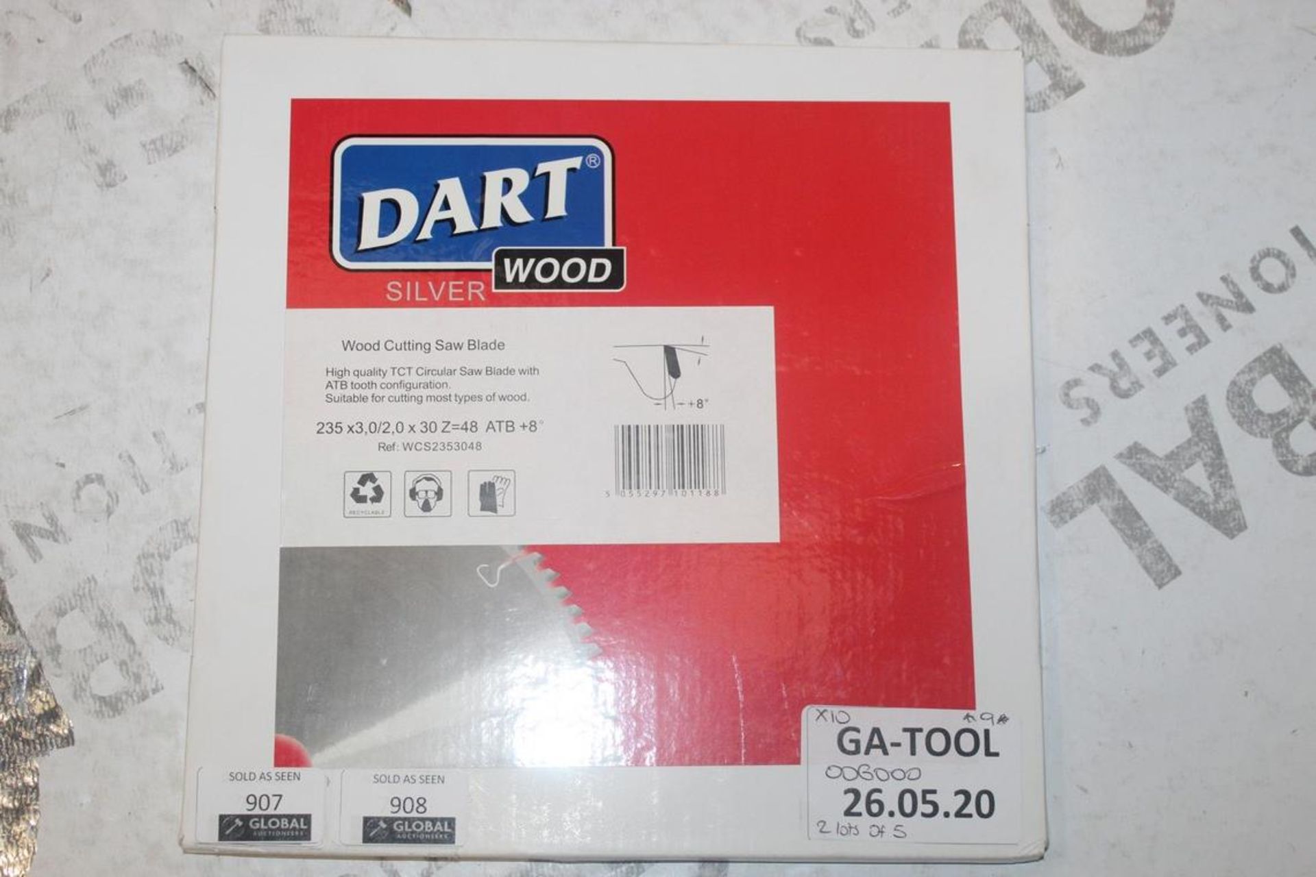 Lot To Contain 5 Brand New Wood Silver 235x3.0/2.9x30Z=48ATB+8 Deg Wood Blades Combined RRP £300 (