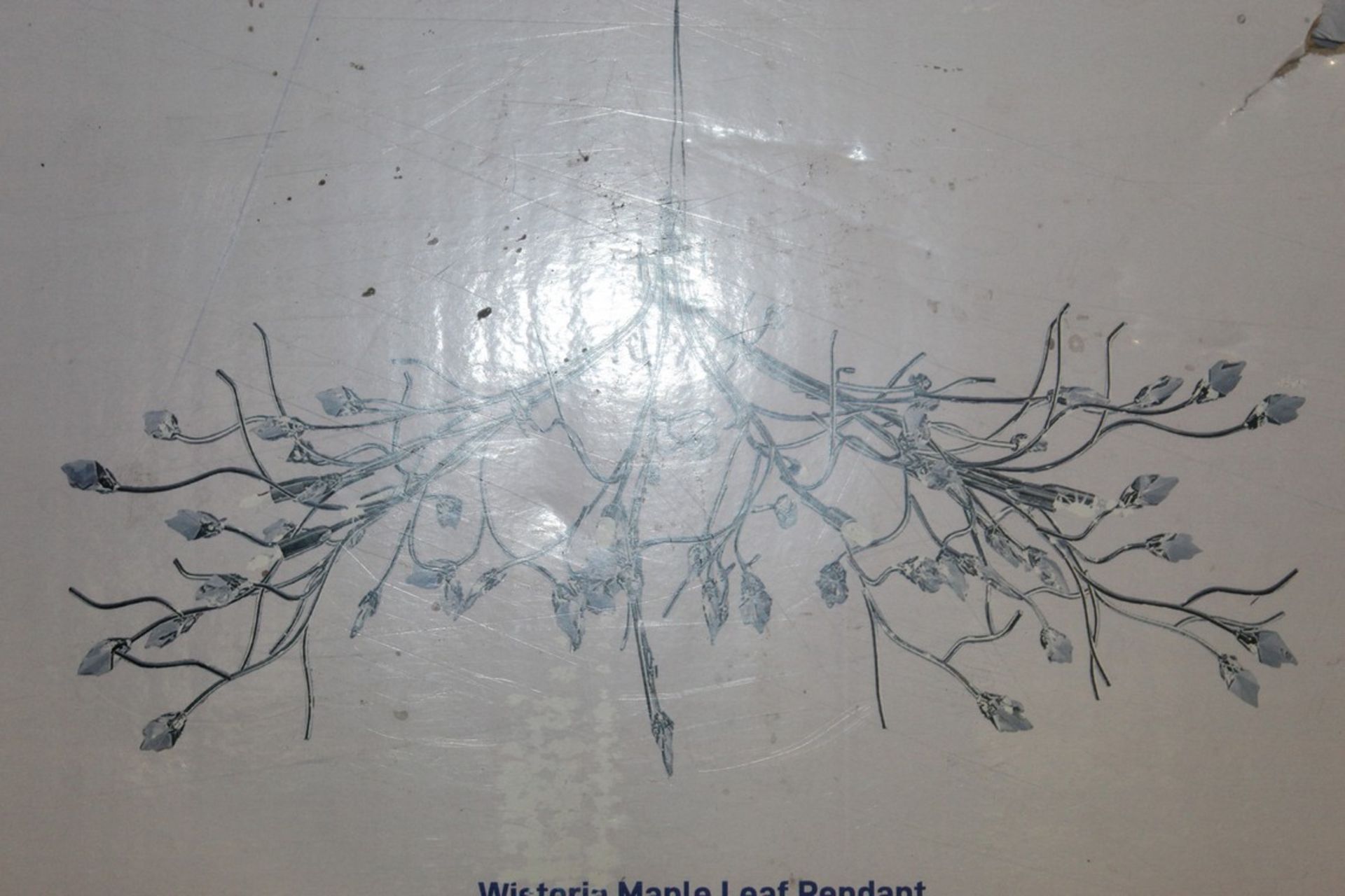 Boxed Searchlight Wisteria Maple Leaf Pendant Light RRP £160 (16838) (Appraisals Available Upon
