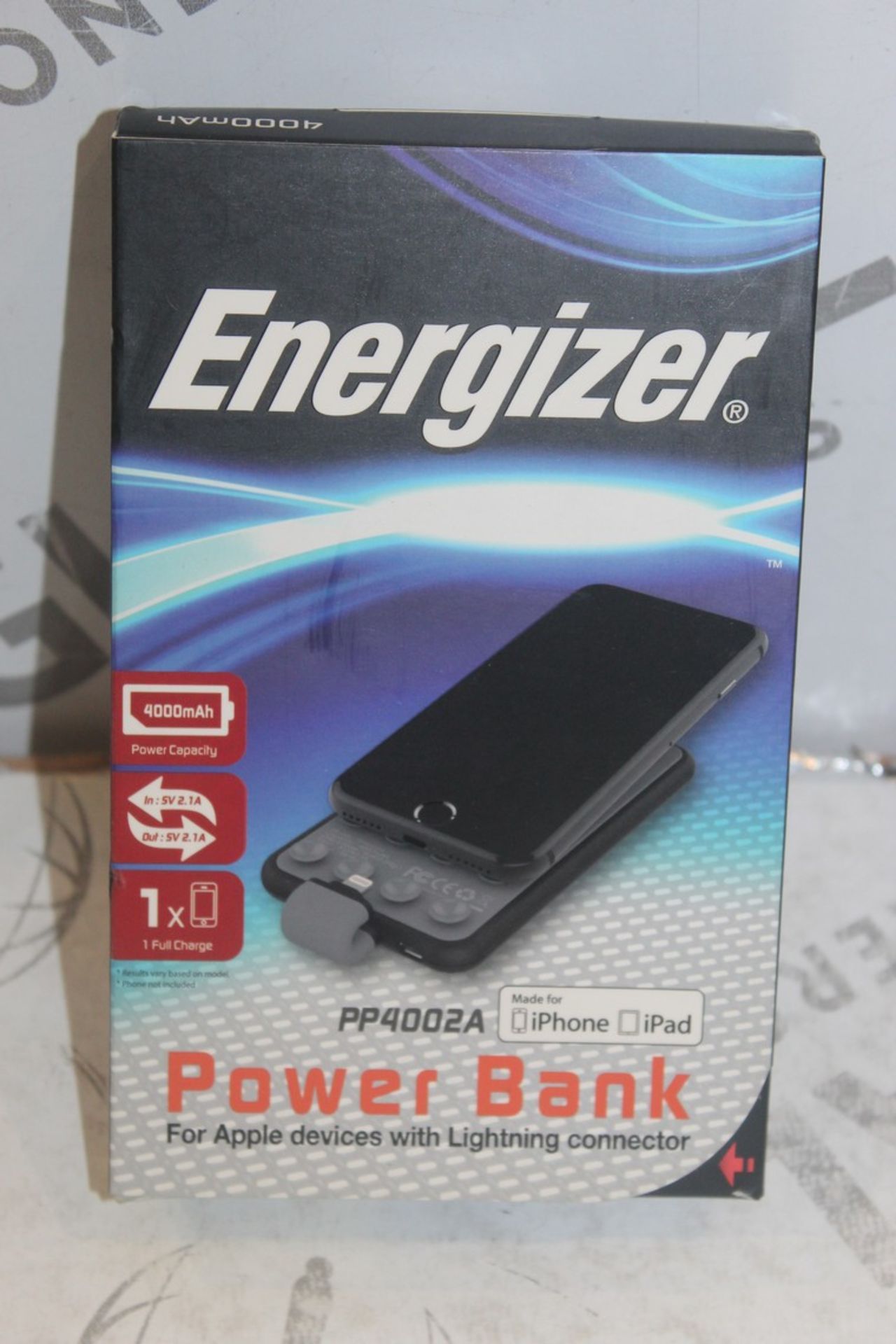 Lot To Contain 3 Boxed Energiser Power Bank PP4002A Apple Product Chargers Combined RRP £90 (