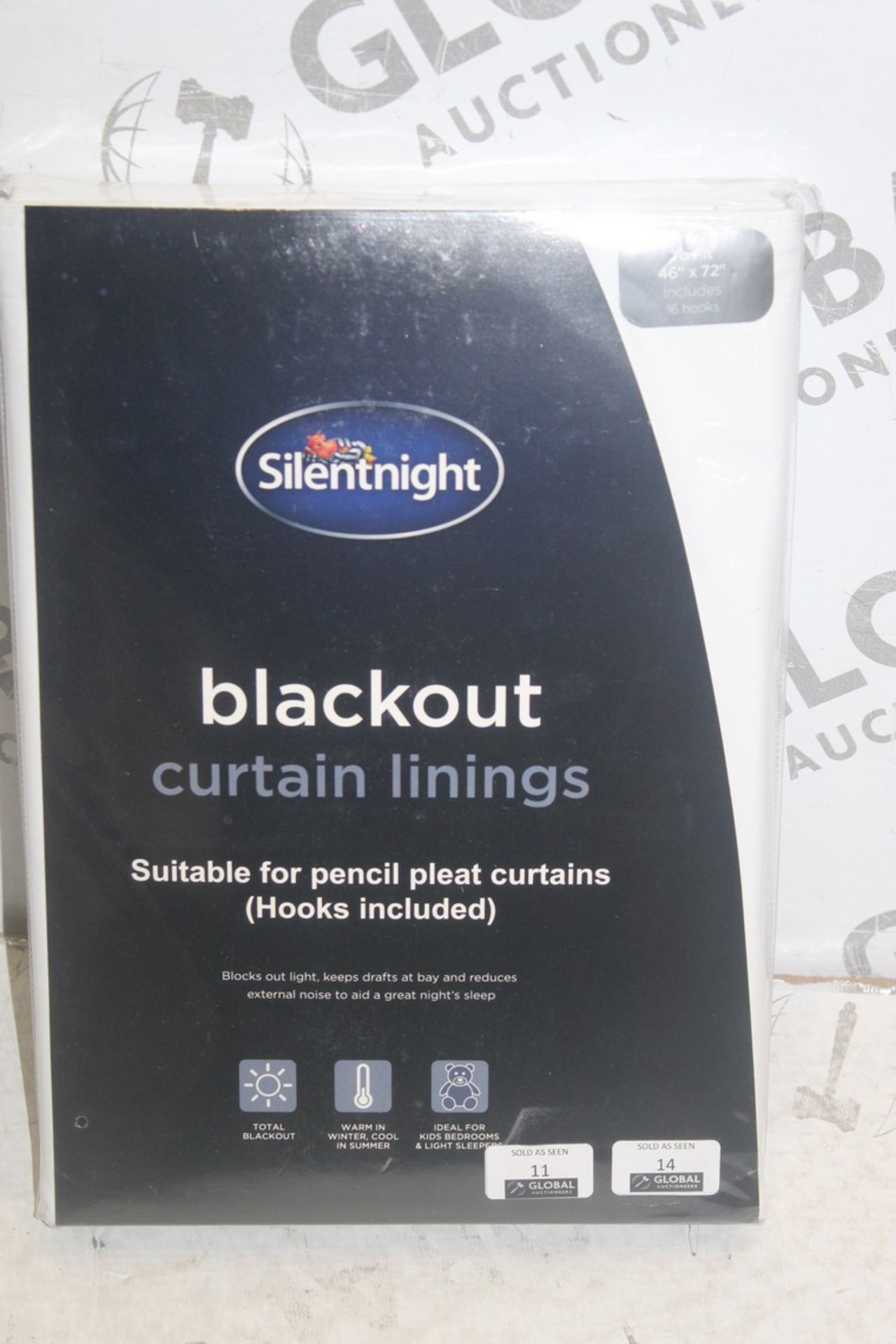 Brand New Pair Of Silent Night 46 x 72" Blackout Curtain Thermal Linings RRP £68