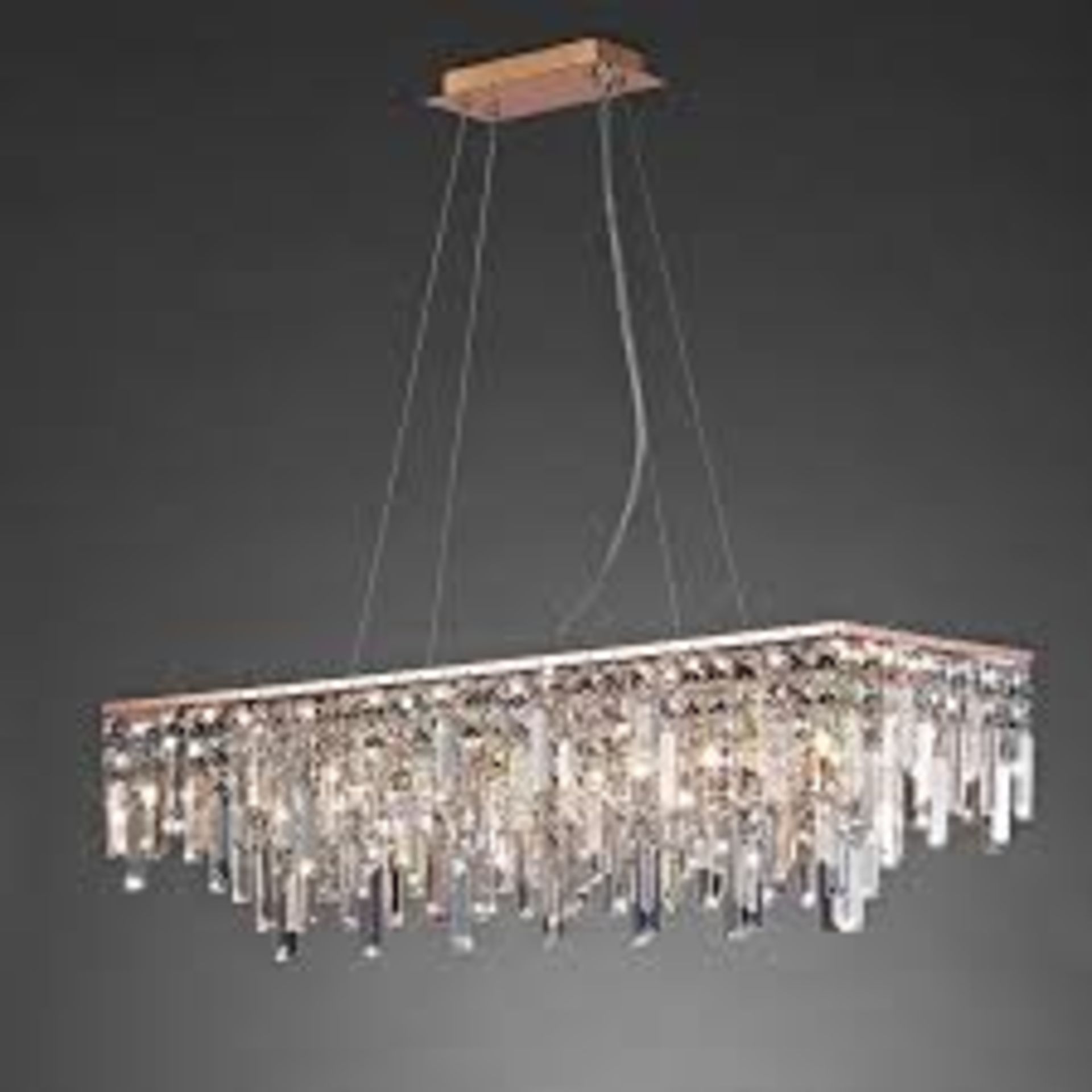 Boxed Diyas Madison 6 Crystal Light Chandelier RRP £460 (15491)