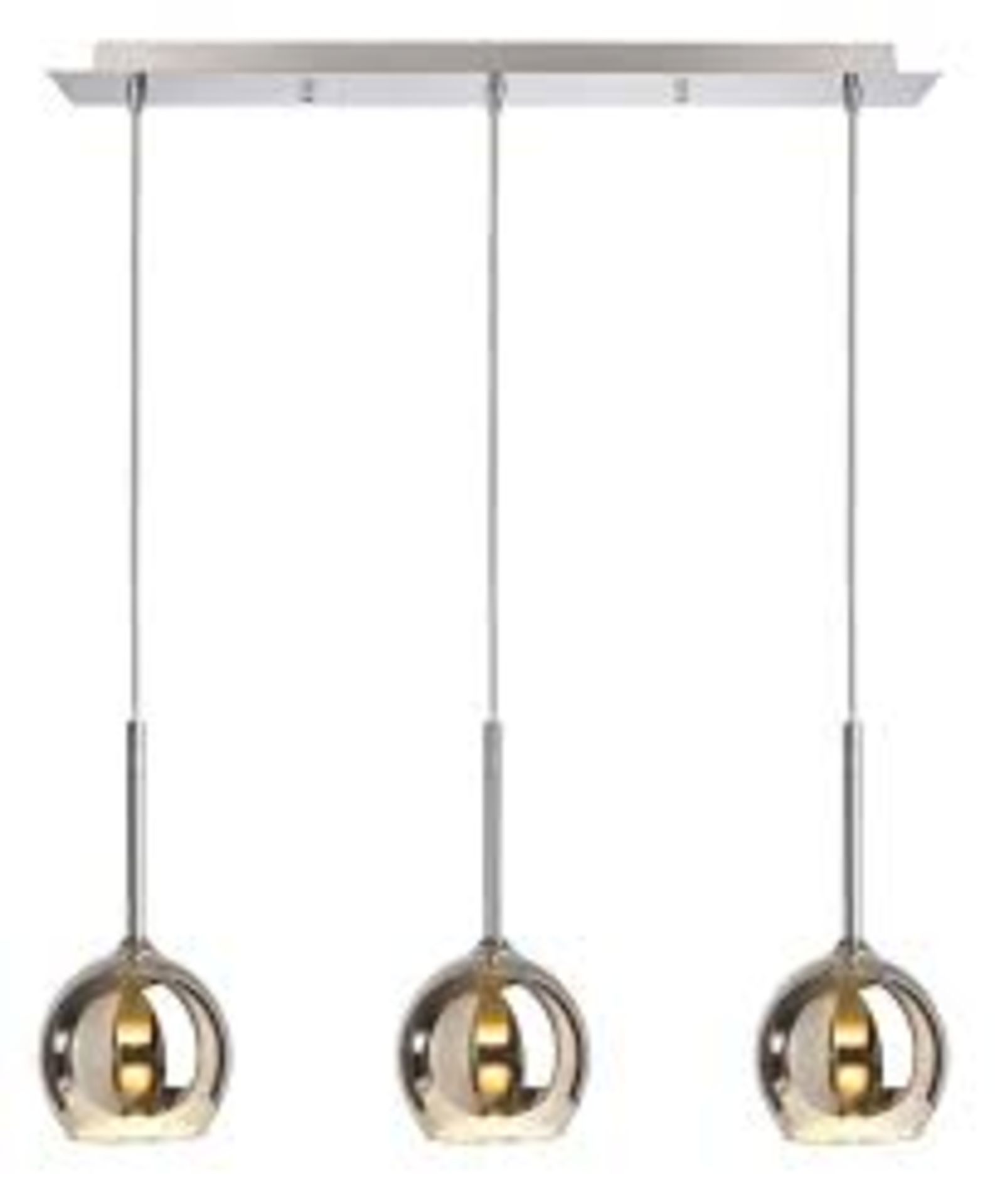 Boxed Decco Light 3 Light Designer Pendant Lamp RRP £160 (16543) (Appraisals Are Available Upon