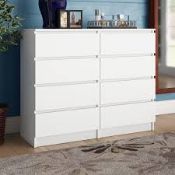 Boxed Kommode Abril 8 Drawer Chest Of Drawers RRP £225 (17725)