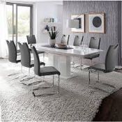 Boxed Genisimo 140/180X90X76CM White Extnending Dining Table RRP £610 PLEASE NOTE THIS TABLE DOES