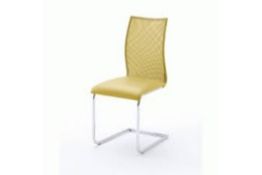 Boxed Kim Kury Faux Leather With Mesh Back Dining Chair RRP £65 (KIMC43CU) 43 x 95 x 55cm (