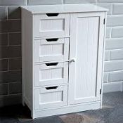 Boxed Home Vida 4 Drawer 1 Door Free Standing Unit RRP £65 (17725)