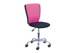 Boxed Era Fabric Children Home Office Chair In Pink And Black RRP £50 (9980368) (Dimensions