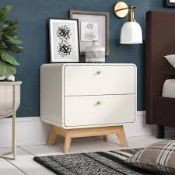 Boxed Justine 2 Drawer Side Table RRP £90 (17725)
