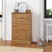 Boxed Vidalia 5 Drawer Chest Of Drawers RRP £150 (19199)