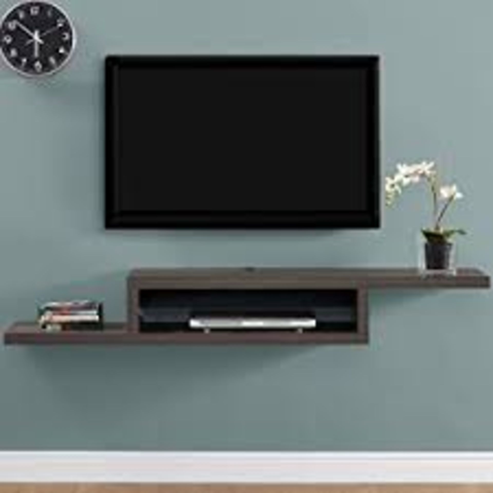 Boxed Skyline Designer Wall Console Mounted Tv Stand RRP £175 (19199)