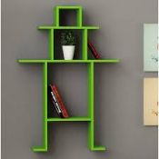 Boxed Branden Green Wooden Wall Shelf RRP £50 (18604)