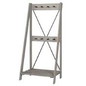 Boxed 68inch Solid Grey Wooden Roy Halltree Coat Stand RRP £95 (17903)