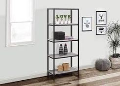 Boxed Midtown Grey Wooden 5 Tier Bookcase RRP £ 350 (18492)