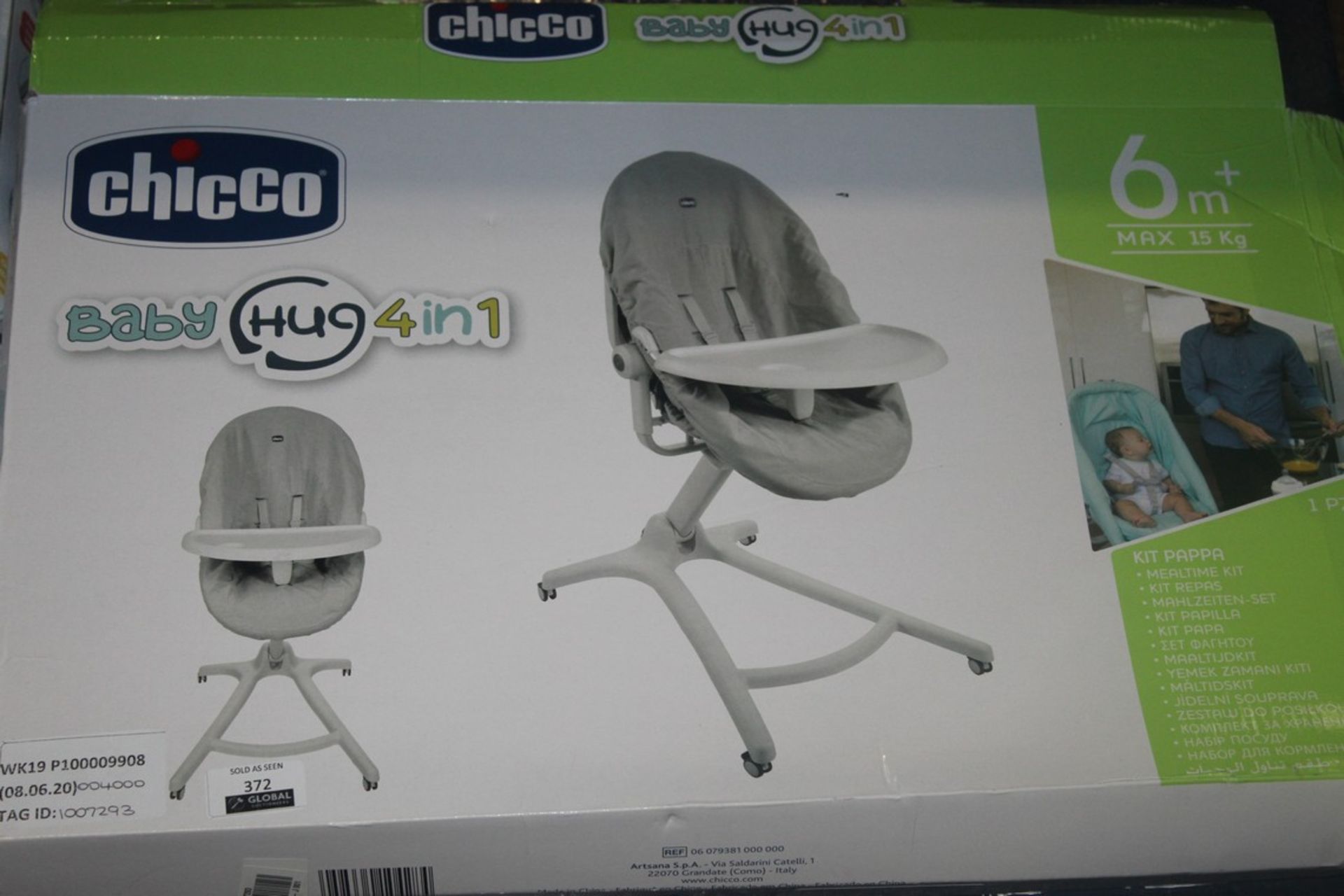 Boxed Chicco Baby Hug 4 In 1 Snacker Tray RRP £50 (1007293) (Appraisals Are Available Upon
