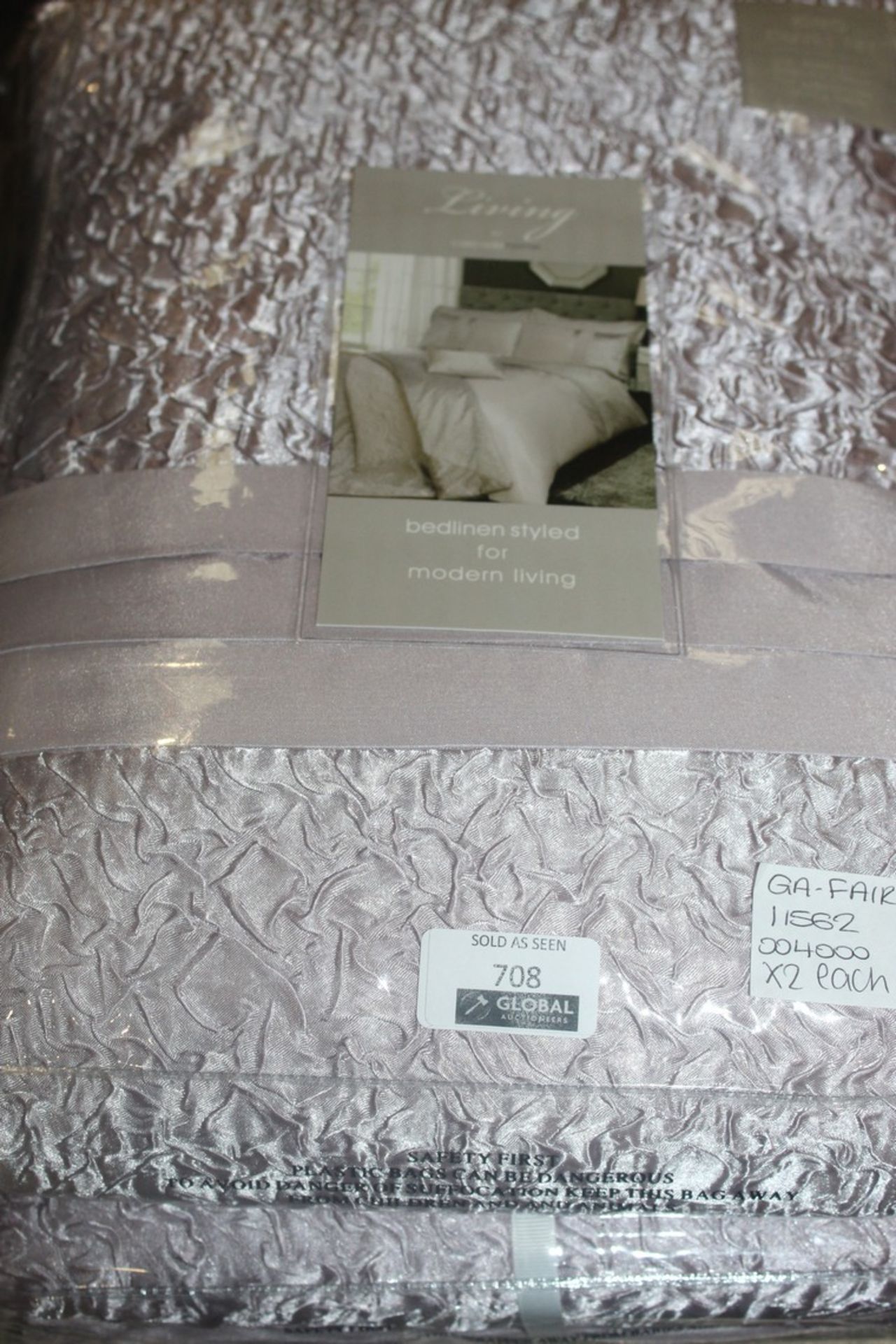 Living By Cascade Home Ruffle Charlotte King Size Duvet Cover Sets RRP £40 Each (11562) (Pictures