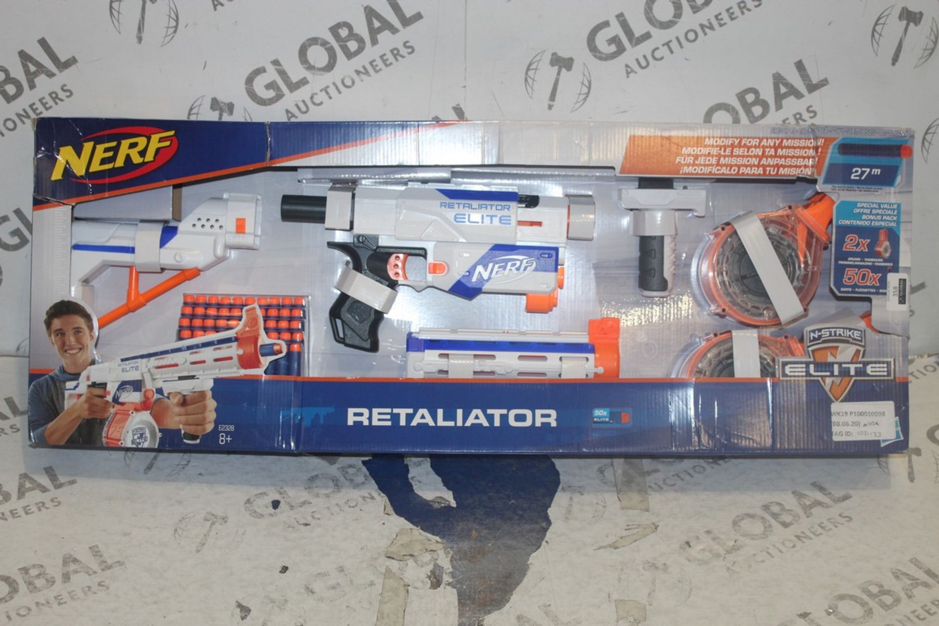 Boxed Nurf Retaliator Elite N Stripe Motorised Dart Blasters RRP £40 Each (103113) (989755) (