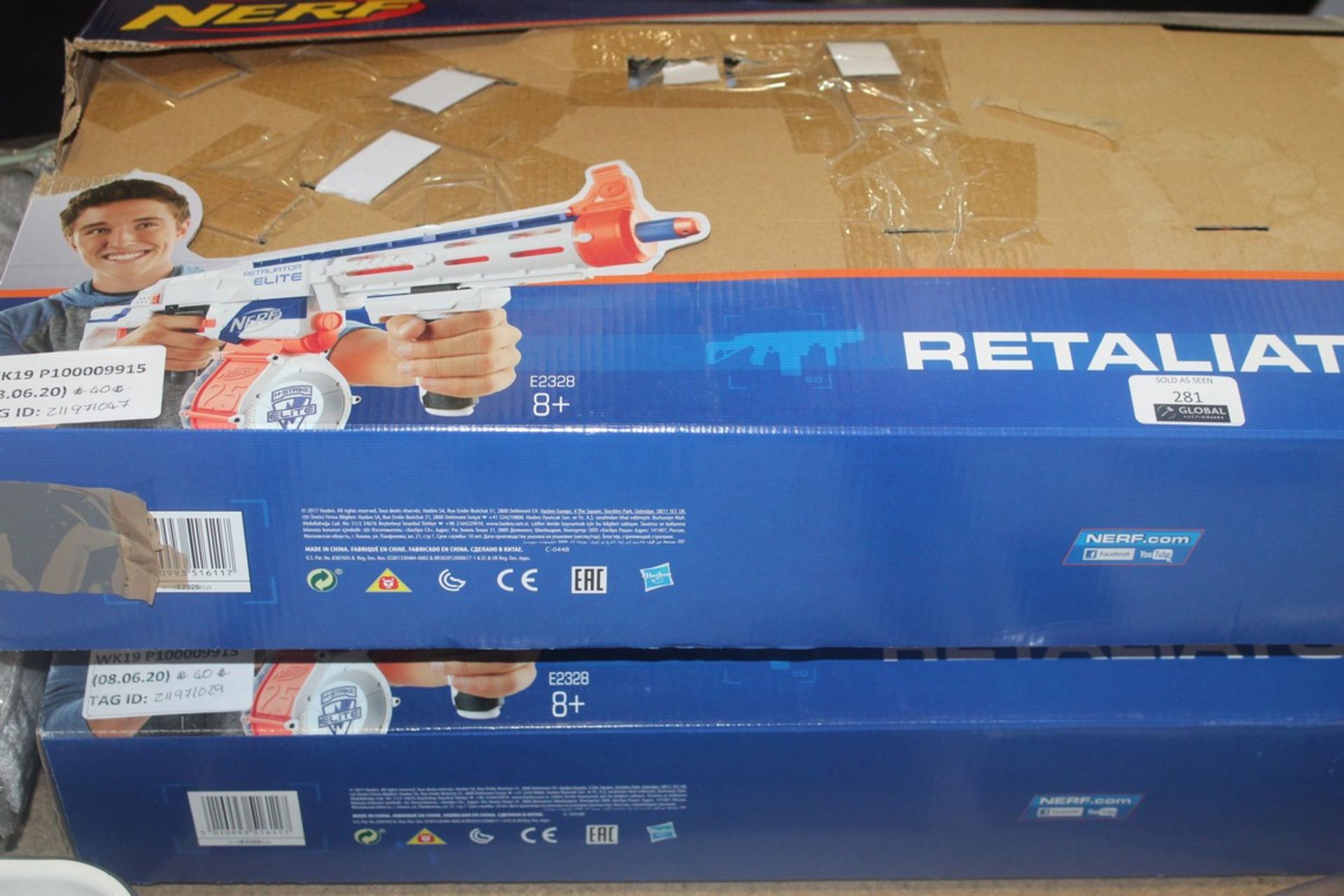 Boxed Nerf N Strike Elite Retaliator Motorised Dart Blasters RRP £40 Each (971047) (971029) (