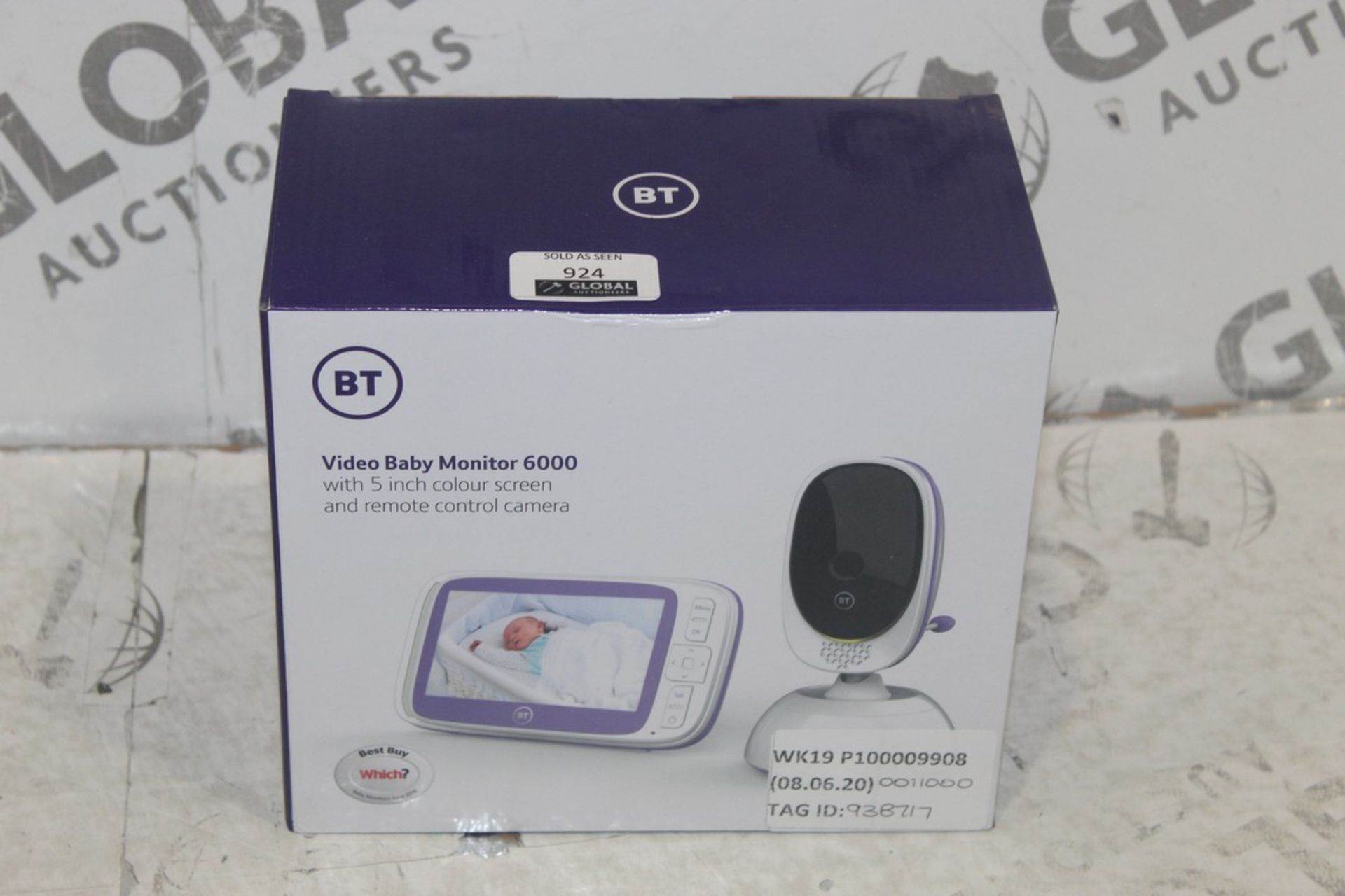 Boxed BT6000 Digital Video Baby Monitor With 5" Colour Screen RRP £110 (938717) (Pictures Are For