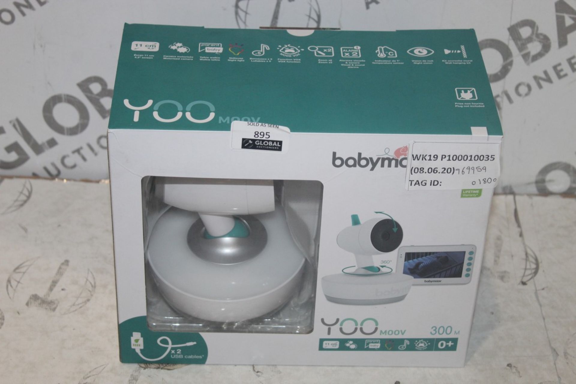 Boxed Babymoov Yoo Moov 300 Meter Range Digital Baby Monitor Set RRP £180 (969959) (Pictures Are For