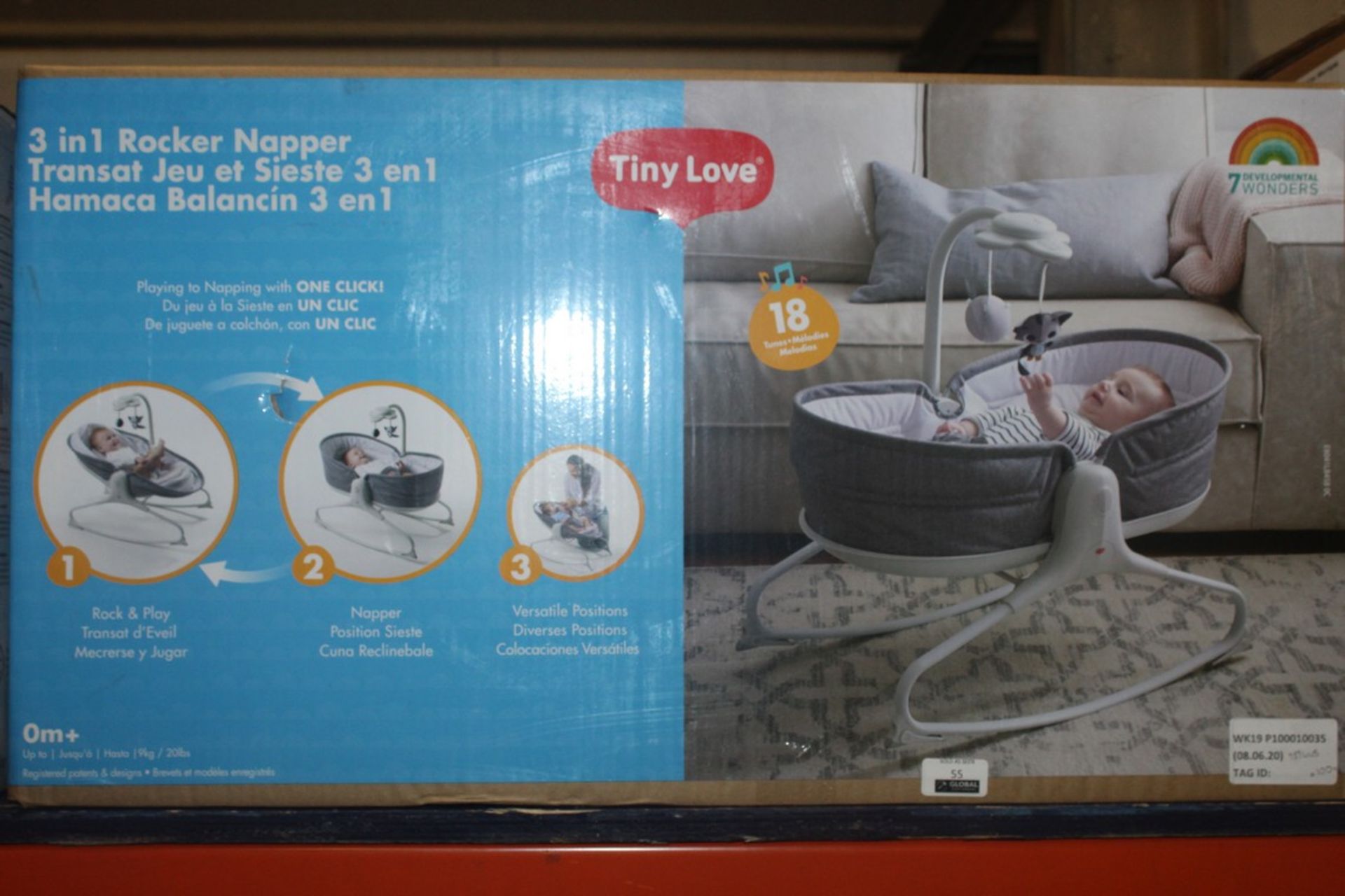 Boxed Tiny Love 3 In 1 Rocker Napper RRP £100 (989445) (Appraisals Available On Request) (Pictures