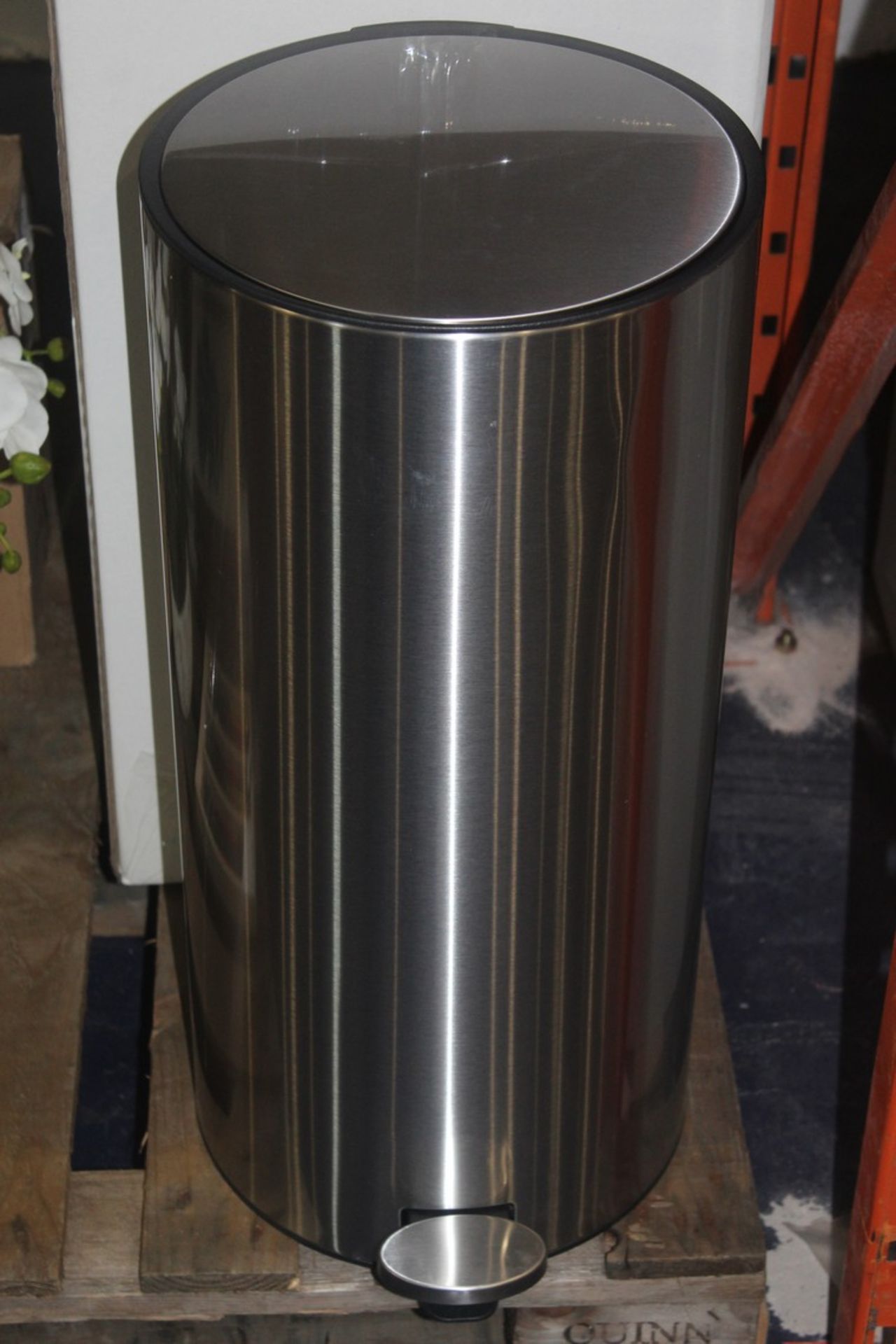Boxed John Lewis & Partners 30 Litre Stainless Steel Step Bin RRP £60 (958611) (Pictures Are For