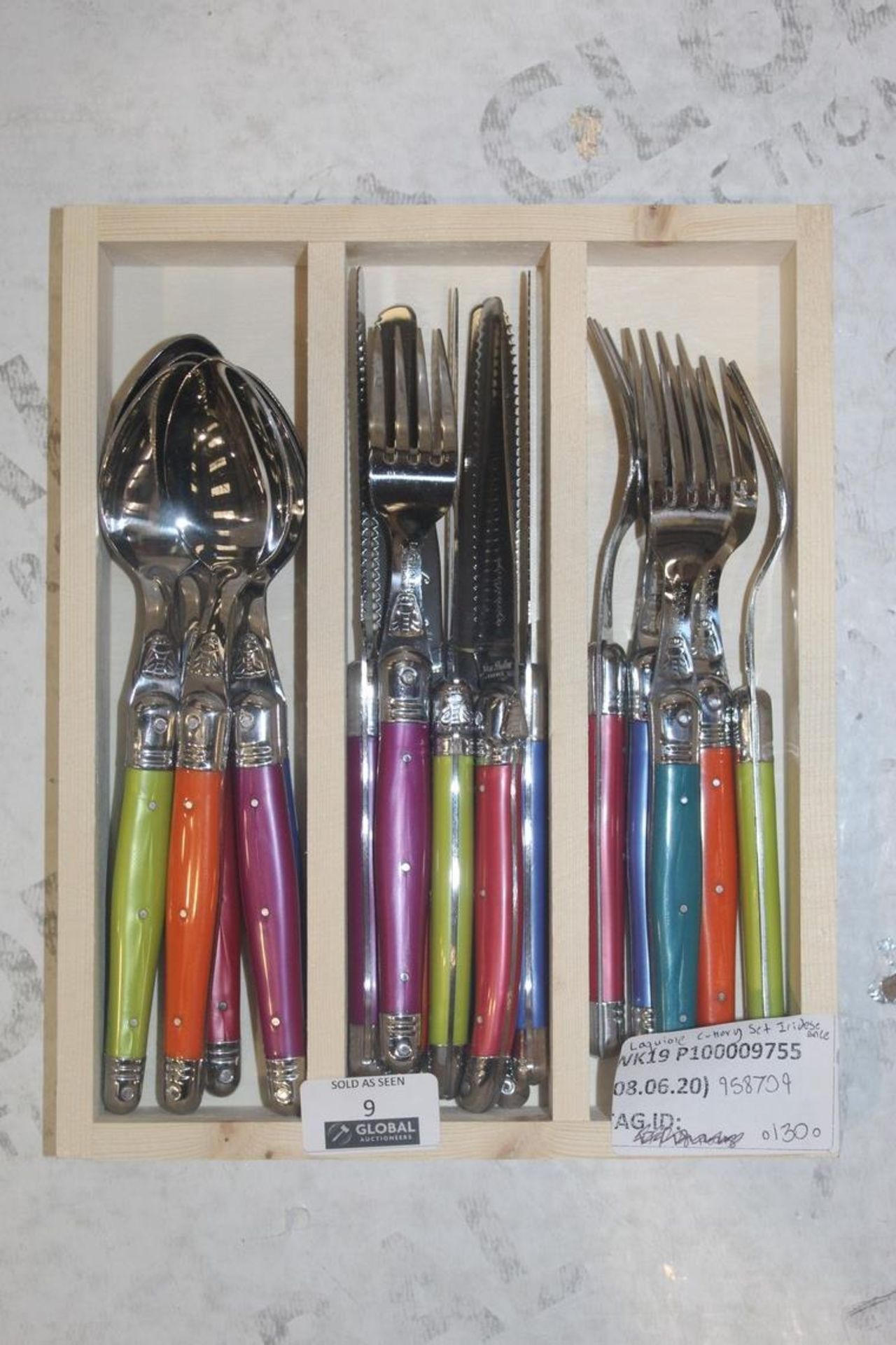 Boxed Lagouile Multi Coloured 18 Piece Cutlery Set RRP £130 (958709) (Pictures Are For