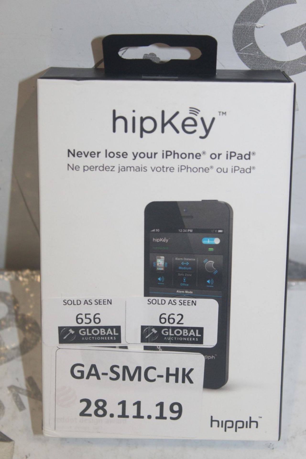 Boxed Hippih Hip Key 'Never Lose your iPhone or iPad Again' Tracking Device RRP £75 (Appraisals