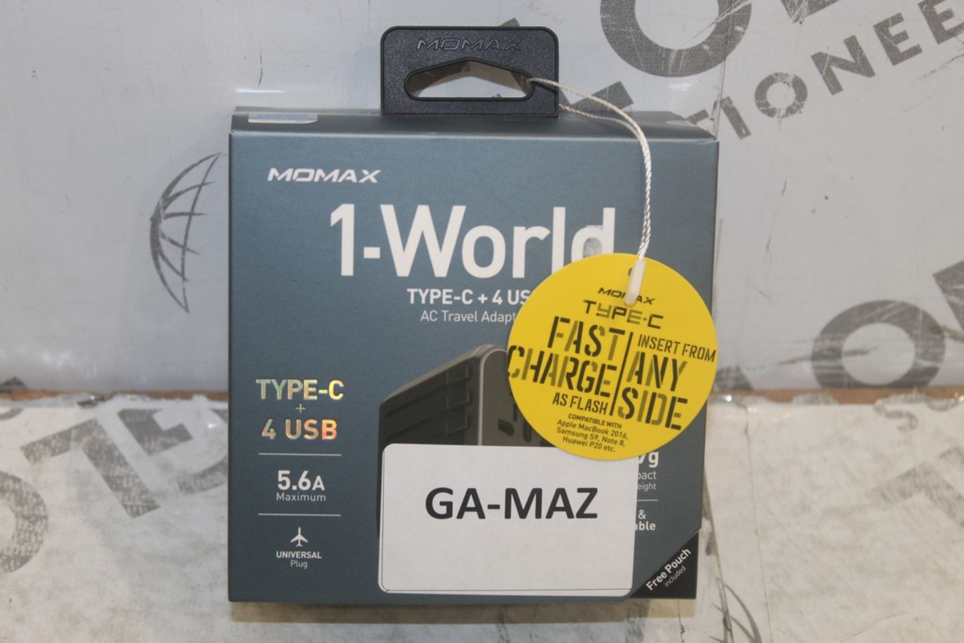 Lot To Contain 5 Momax 1 world Type C + 4 USB Travel Adapter Combined RRP £150 (Pictures Are For