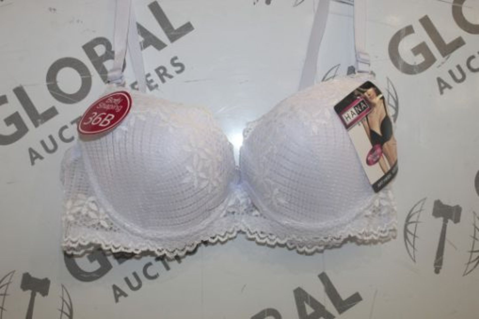 Lot To Contain 3 Packs Of 6 White Hana H6583 Ladies Bra's Sizes To Include 38B , 40 B , 42B ,