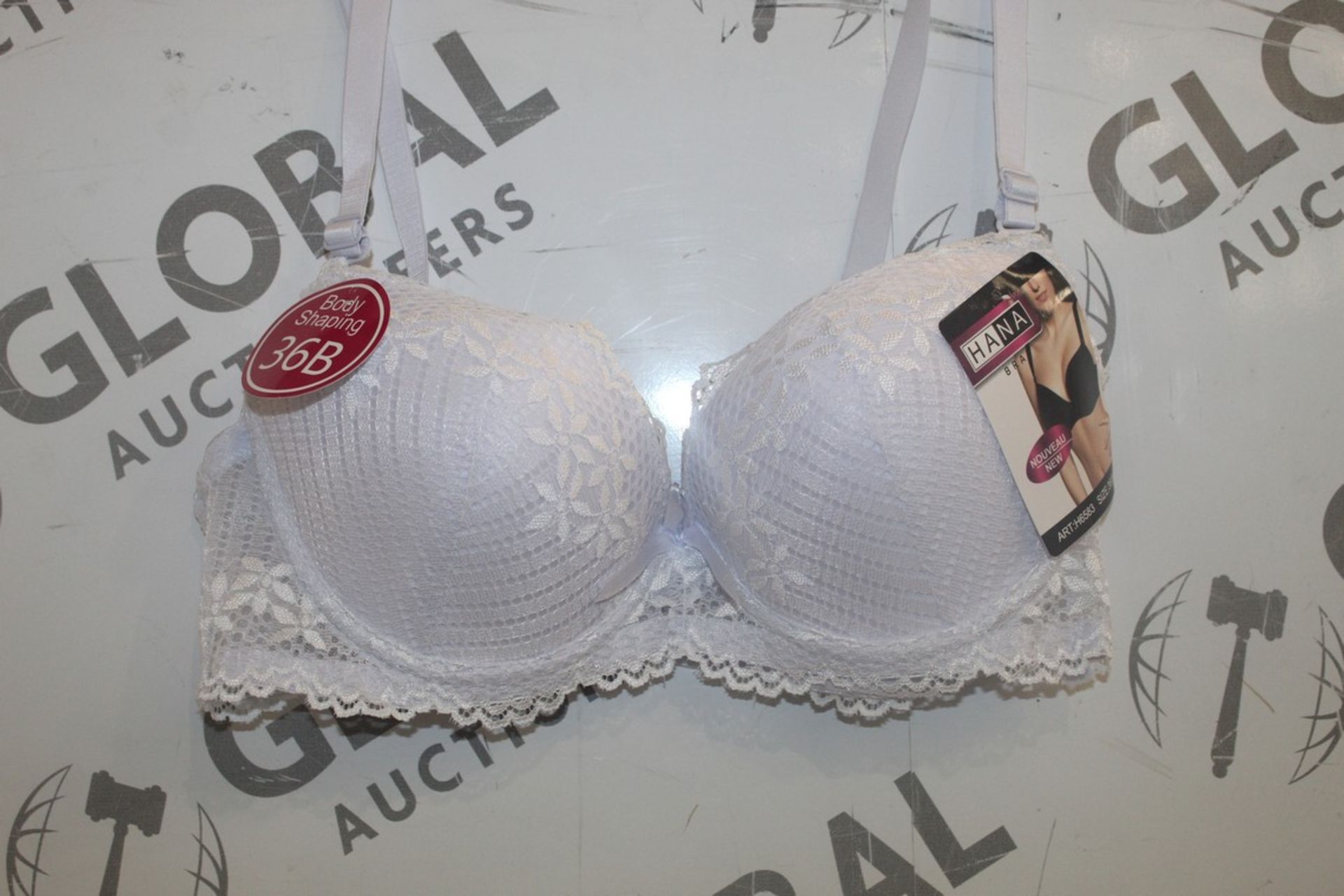 Lot To Contain 3 Packs Of 6 Light Blue Hana 393 Ladies Bra's Sizes To Include 38C , 40C, 42C, 44C, - Image 2 of 2