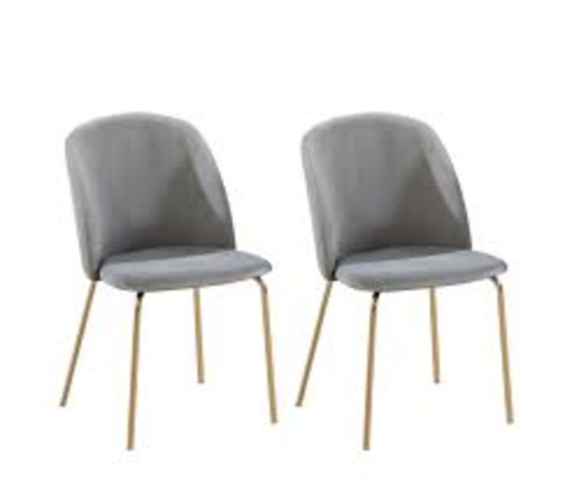 Boxed Set Of 2 Light Grey Leyland Designer Dining Chairs RRP £120 (18244) (Pictures Are For