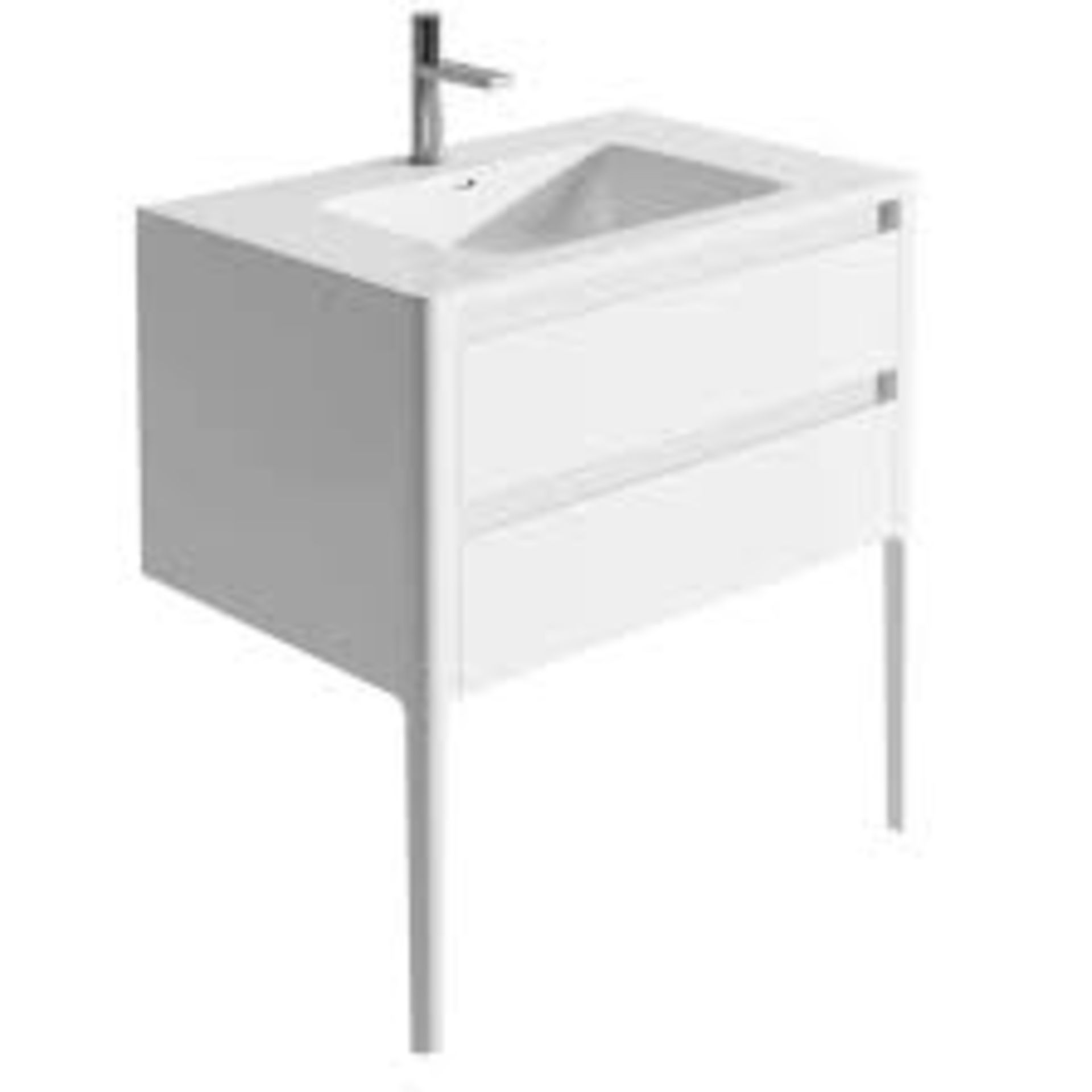 Boxed Stark 790MM French Grey Vanity Unit On Legs RRP £400