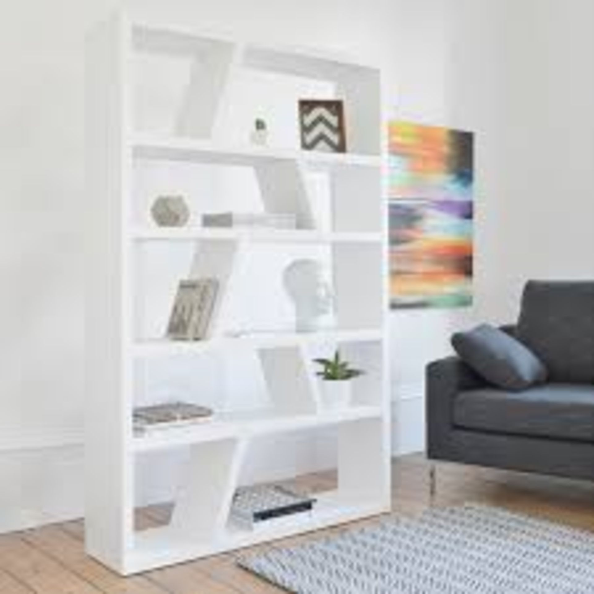 Boxed Hoxton Bookcase In White RRP £600