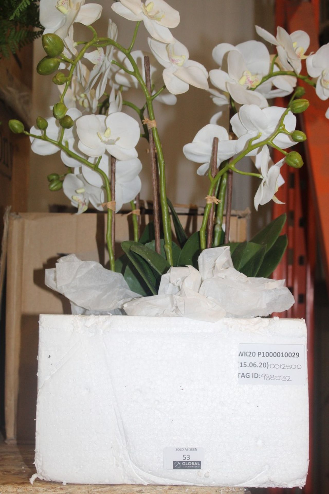 Boxed Peony Orchid Artificial Potted Plant RRP £12