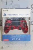 Boxed Sony Playstation 4 Dual Shock Red Wireless C
