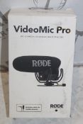 Boxed Rodie Video Mic Pro On Camera Shotgun Microp