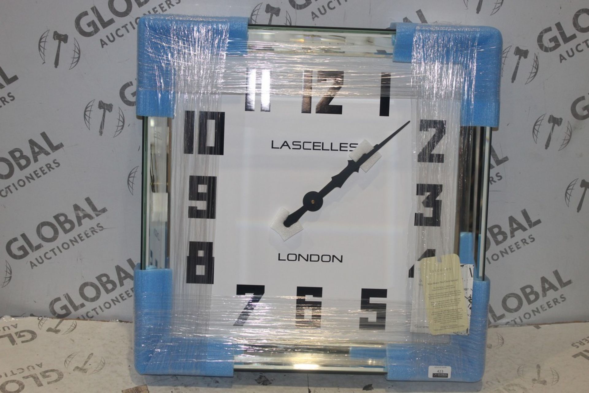 Boxed Lacelles of London Square Designer Clock RRP £120 (Untested Customer Returns)(Pictures For