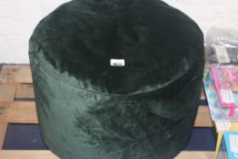 Round Green Fabric Puff RRP £100 (Pictures Are Ava
