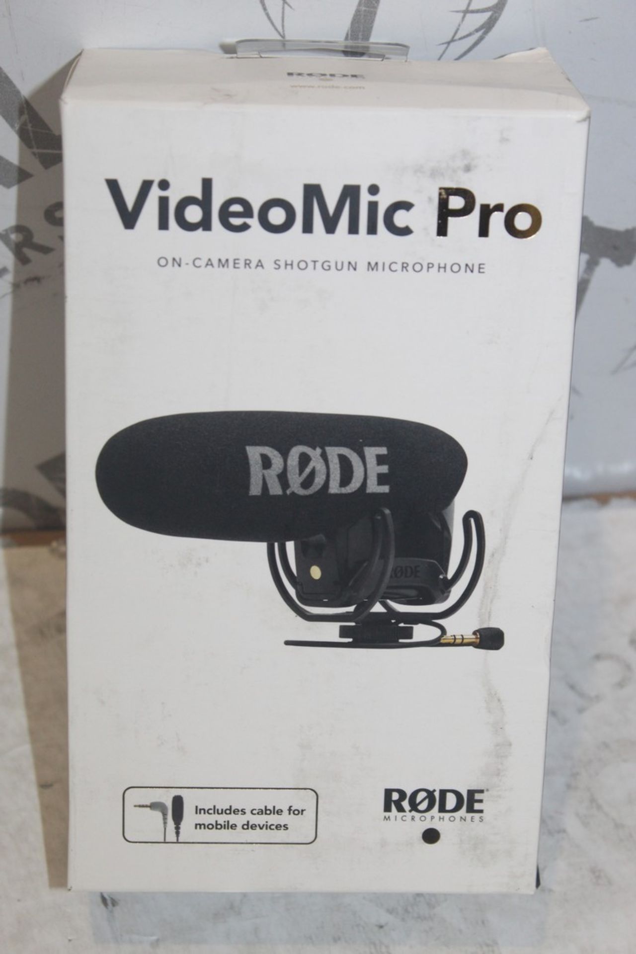 Boxed Rodie Video Mic Pro On Camera Shotgun Microp