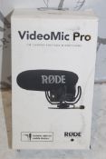 Boxed Rodie Video Mic Pro On Camera Shotgun Microp