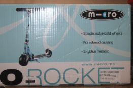 Boxed Micro Rocket Folding Sky Blue Metalic Micro