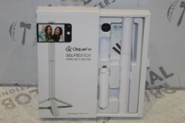 Boxed Cliquefie Selfie Sticks In White RRP £35 Eac