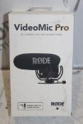 Boxed Rodie Video Mic Pro On Camera Shotgun Microp