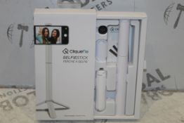 Boxed Cliquefie Selfie Sticks In White RRP £35 Eac