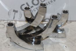 Boxed Robert Welsh 5 Arm Stainless Steel Candle Ho